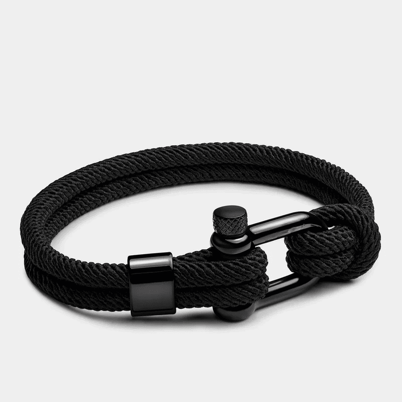 Black Rope Bracelet Malibu | Vernault