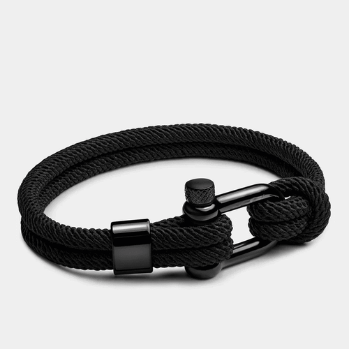 Black Rope Bracelet Malibu | Vernault