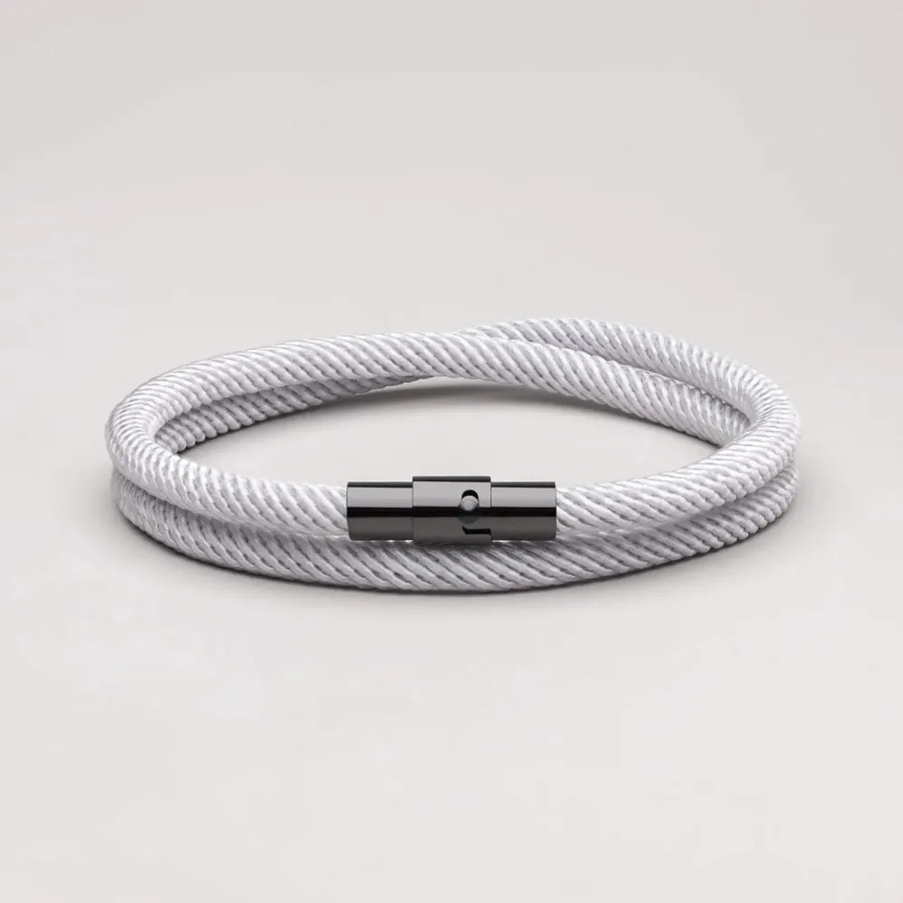 Minimalist Gray Rope Bracelet Wave | Vernault