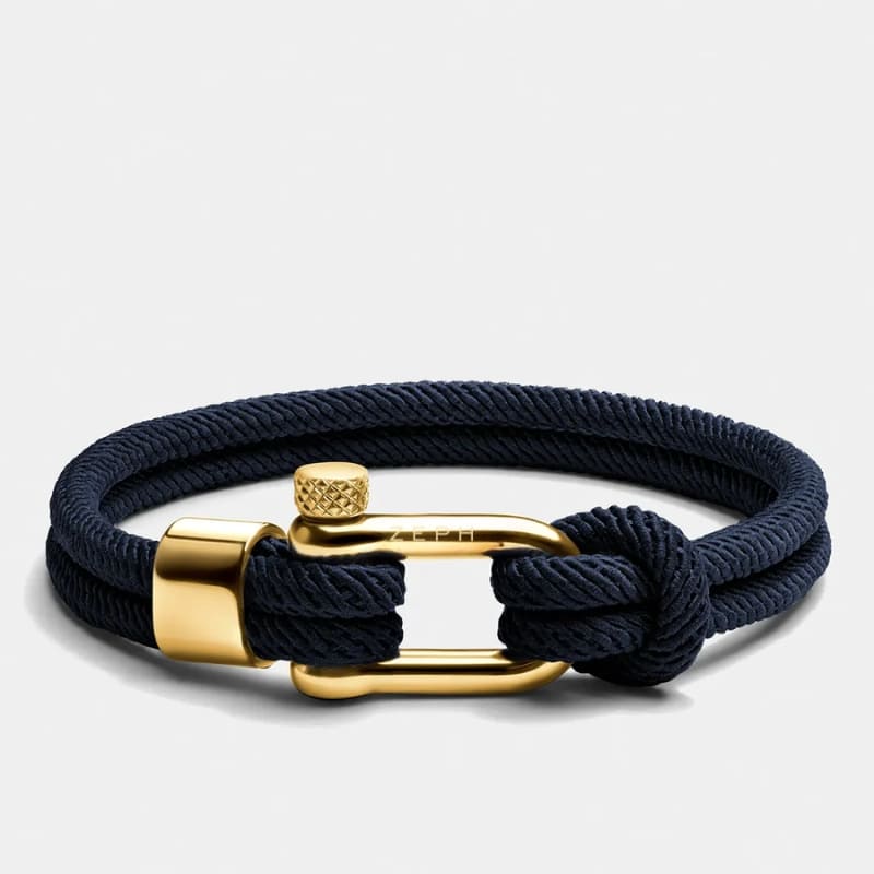 Blue Rope Bracelet Malibu Gold | Vernault