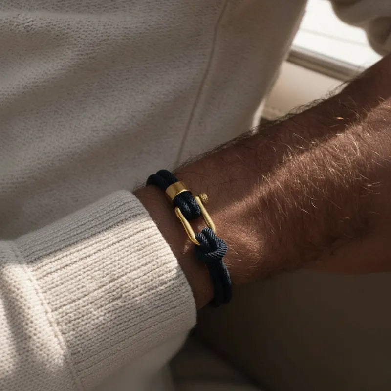 Blue Rope Bracelet Malibu Gold | Vernault