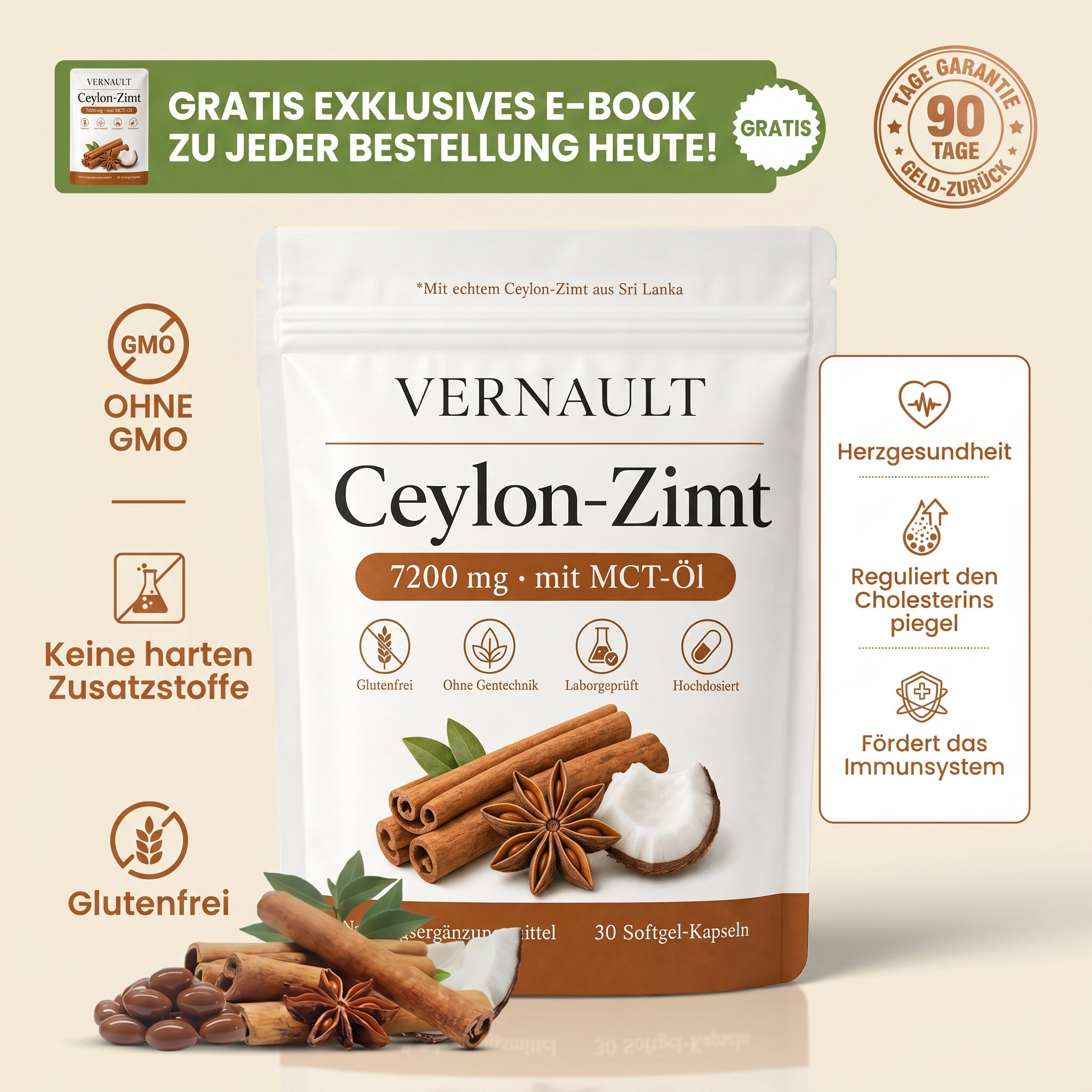 Ceylon Cinnamon 7200mg with MCT Oil