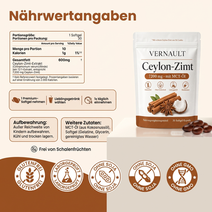 Ceylon Cinnamon 7200mg with MCT Oil