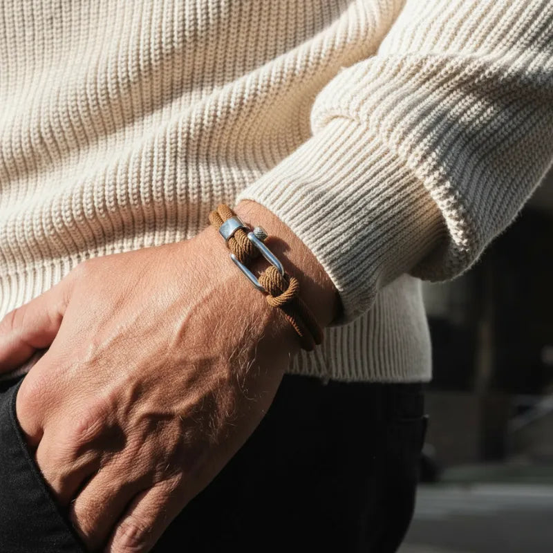 Khaki Rope Bracelet Malibu | Vernault