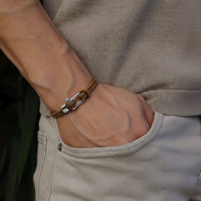 Khaki Rope Bracelet Malibu | Vernault